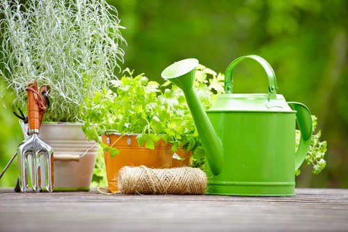 Sustainable garden features with native plants in Ealing